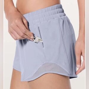 light purple lululemon hotty hot shorts 2.5” low rise